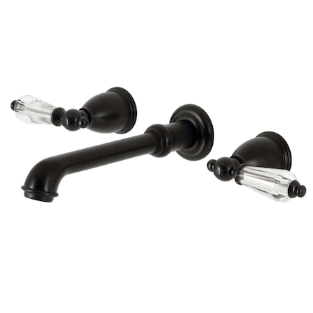 Kingston Brass Wall Mount Tub Faucet, Matte Black KS7020WLL